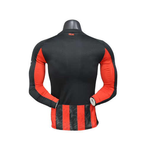 AC Milan Long Sleeved Jersey - Red/Black