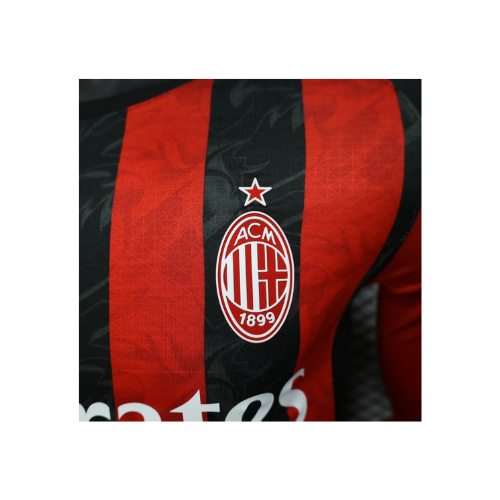 AC Milan Long Sleeved Jersey - Red/Black