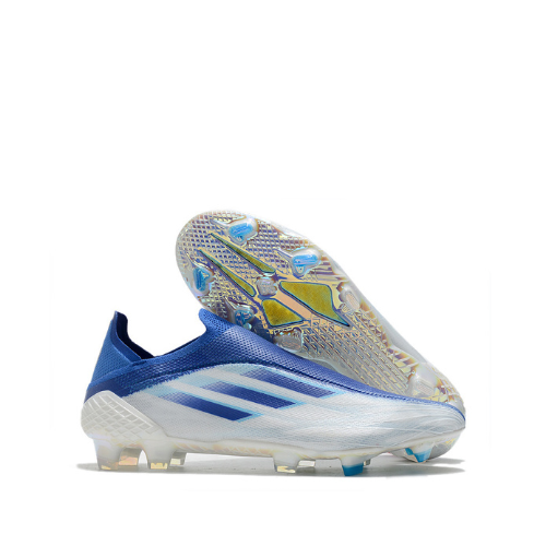 Adidas X Speedflow+ FG – White/Blue Edition